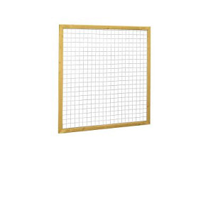 Grenen betonijzertrellis met maas 75x75cm in Raamwerk 44x68cm 180x180cm groen geïmpregneerd