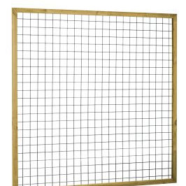 Eco gaastrellis met maas 7,5x7,5cm in grenen Raamwerk 4,5x4,5cm 180x180cm groen geïmpregneerd