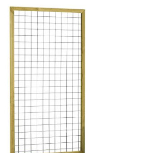 Eco gaastrellis met maas 7,5x7,5cm in grenen Raamwerk 4,5x4,5cm 90x180cm groen geïmpregneerd