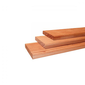 Douglas geschaafd dekdeel 1 zijde grof 1 zijde fijn profiel 2,4x13,8x400cm groen geïmpregneerd