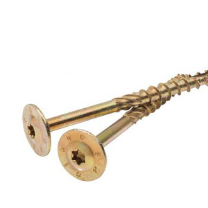 Gebintschroef 8x100mm geelverzinkt inclusief T40 bitje (25st)