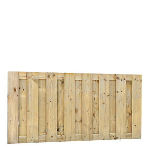Jumboscherm geschaafd Vuren 17-planks 15mm 180x90cm recht verticaal