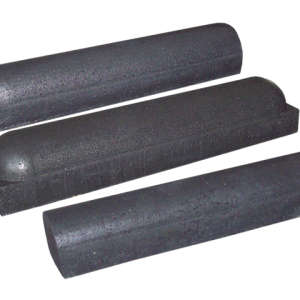 parkeer of stootband 2x rond grijs 20x17x95cm