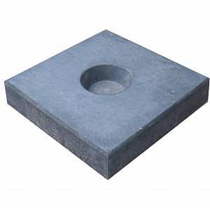 Knikkertegel 30x30x6cm zwart