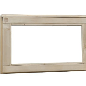 Douglas vast Raam met melkglas 72x40cm onbehandeld