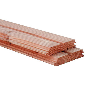 Douglas geschaafd rhombusprofiel 2,7 x 13,5 x 300 cm, onbehandeld