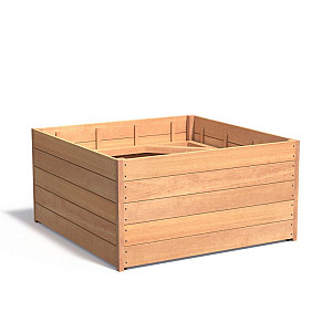 CARREZ met bodem 1400x1400x740mm Hardhout 21mm (HS3)