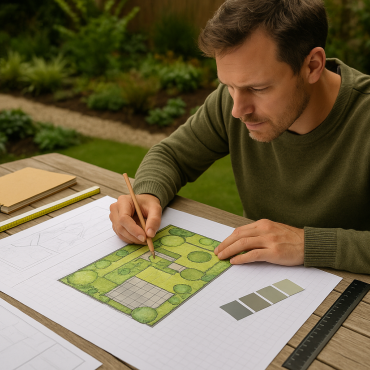 sfeerfoto een tuin ontwerpen