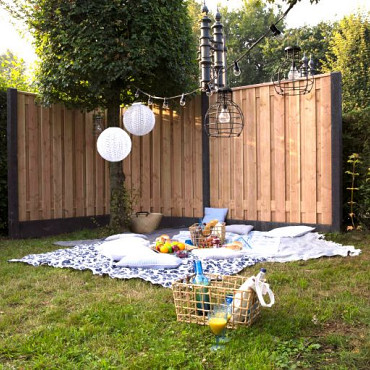 Douglas geschaafd plankenscherm 19-planks 16mm 180x180cm tbv betonsysteem onbehandeld