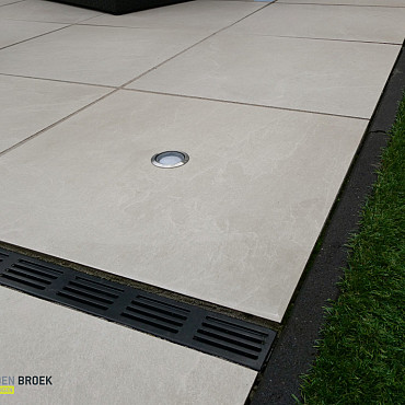 ACO SlimLine gootelement 100cm incl. designrooster aluminium zwart