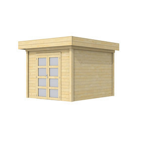 Vuren Topvision Premium Bosuil 300x300cm wanden lichtgrijs en basis