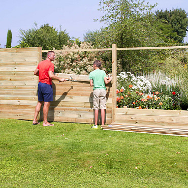 Grenen profielplank (afdekplank) 2,8x13,5x200cm groen geïmpregneerd