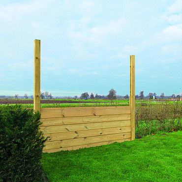 Grenen profielplank 2,8x14,5x300cm groen geïmpregneerd