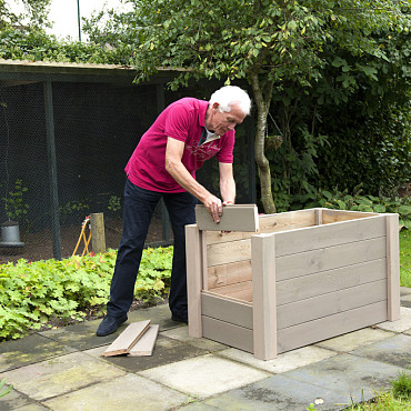 Grenen profielplank 2,8x14,5x400cm groen geïmpregneerd