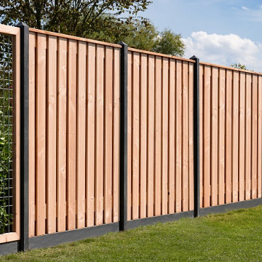 Douglas geschaafd plankenscherm 21-planks 16mm 180x180cm tbv betonsysteem onbehandeld