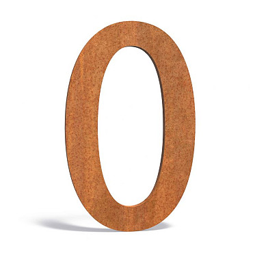 Huisnummer 71x5x120mm Corten 5mm (0 Corten)