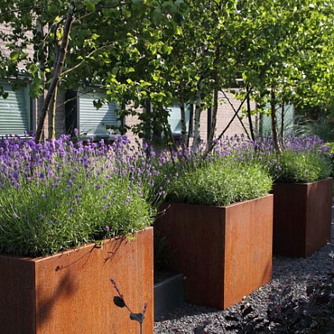 CARREZ met poten 600x600x600mm Corten (CAP8)