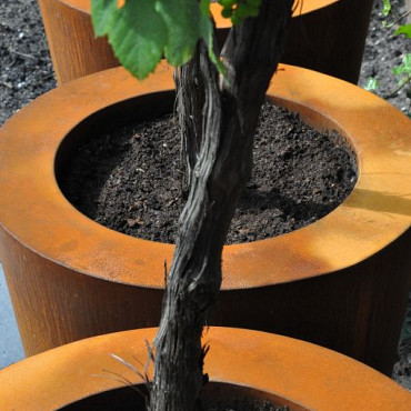 CONIC met bodem Ø1000x1000mm Corten 2mm (CC5)