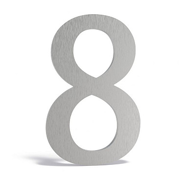 Huisnummer 79x5x120mm RVS 5mm (8 RVS)