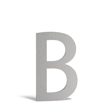 Huisletter 62x5x90mm RVS 5mm (B RVS)