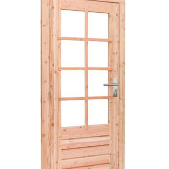 Douglas Enkele 8-ruits deur inclusief kozijn rechtsdraaiend 90x201cm onbehandeld
