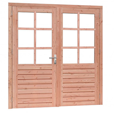 Douglas Dubbele 6-ruits glasdeur Prestige met Dubbelglas 202x221cm onbehandeld