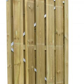 Grenen geschaafde plankendeur TOOG op verstelbaar stalen frame 100x179cm groen geïmpregneerd