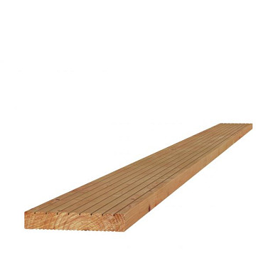 Douglas geschaafd dekdeel 1 zijde grof 1 zijde fijn profiel 2,4x13,8x300cm kleurloos geïmpr