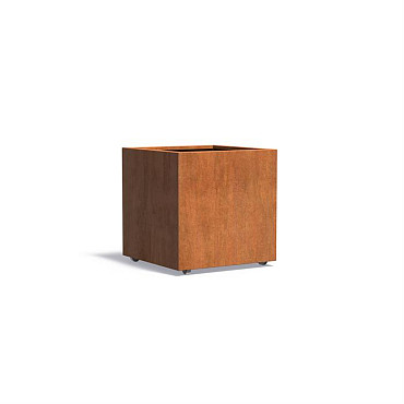 CARREZ met wielen 800x800x800mm Corten (CAWL6.1)