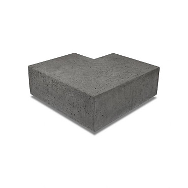 ArtiStone Oud Hollands hoekstuk traptrede 90° buiten 37x15cm Antraciet