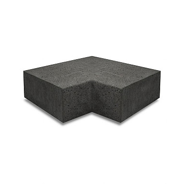 ArtiStone Oud Hollands hoekstuk traptrede 90° binnen 37x15cm Carbon