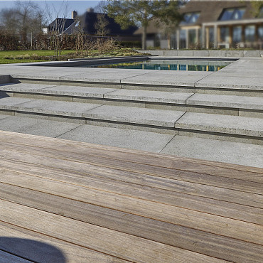 ArtiStone Oud Hollands hoekstuk traptreden 90° binnen 40x20cm Grijs