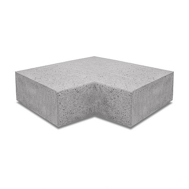 ArtiStone Oud Hollands hoekstuk traptreden 90° binnen 40x20cm Grijs
