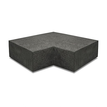 ArtiStone Oud Hollands hoekstuk traptreden 90° binnen 40x20cm Carbon