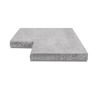 ArtiStone Oud Hollands Zwembadrand hoekstuk 90 graden 60/40x60/40x5cm Grijs