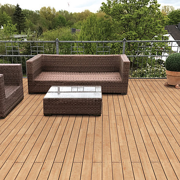 Terrasplank Robinia 22x120mm glad/glad P417 gevingerlast 400cm