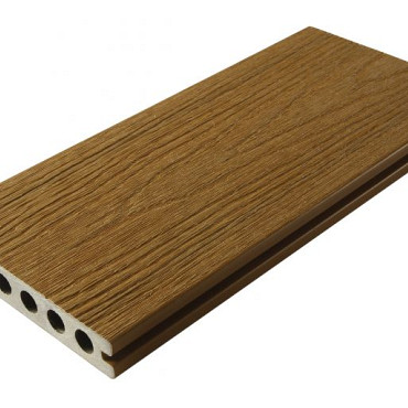 WPC 22,5x138mm FIberdeck Premium | ronde kamer | 2-zijdig | Teak 500cm