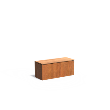 Sokkel met zitting 1000x400x430mm Corten 2mm (CKW32)
