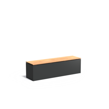 Sokkel met zitting 1500x400x430mm Aluminium 3mm (ASW31)