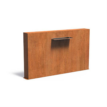 Corten Muur vrijstaand 2000x250x1200 (VCM2.3.600 (incl waterval 600 + pomp))