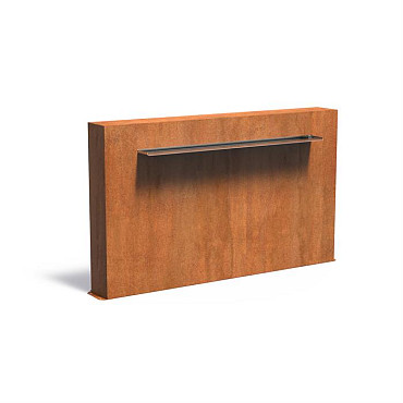 Corten Muur vrijstaand 2000x250x1200 (VCM2.3.1500 (incl waterval 1500 + pomp))