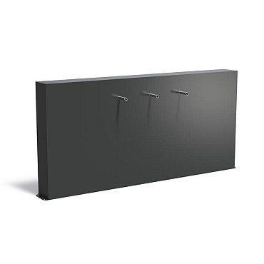 Aluminium Muur vrijstaand 2500x250x1200 (VM2.2.3 (incl. waterval en pomp)