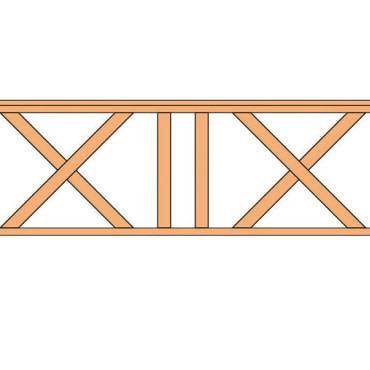 Douglas hekwerk C + kruis 278 zwart geïmpregneerd