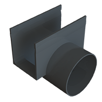 ACO SlimLine zijuitloop Ø80mm