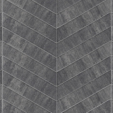 Visgraatsteen Romano Punto 40x8x8cm Grijs/Zwart