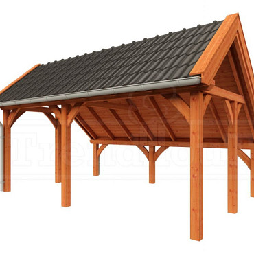 Kapschuur de Hoeve XL 5850x4400x3750mm (bxdxh) links