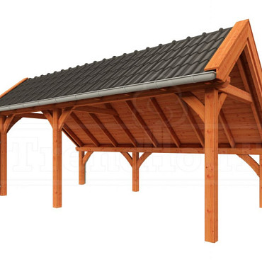 Kapschuur de Hoeve XL 6500x3800x3450mm (bxdxh) links