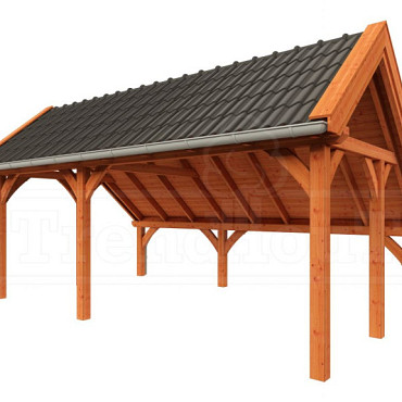 Kapschuur de Hoeve XL 6500x4400x3750mm (bxdxh) links