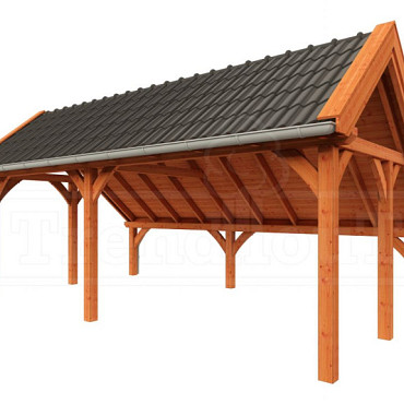 Kapschuur de Hoeve XL 7000x4400x3750mm (bxdxh) links