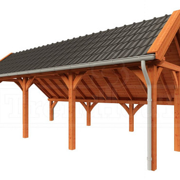 Kapschuur de Hoeve XL 8200x4400x3750mm (bxdxh) links